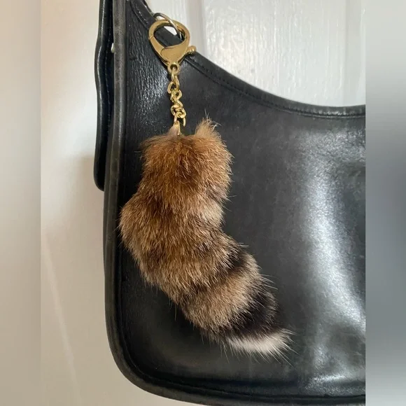 Bobcat Tail Keychain with Gold Clasp - Picture 2 of 6